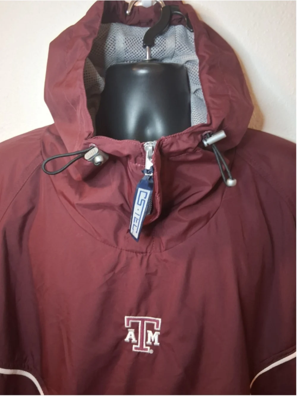 Vintage Texas A&M Aggies Men's Large 1/4 Zip Windbreaker NCAA Jacket Crable